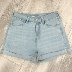 Old Navy Women’s High Rise WOW Light Wash Blue Denim Jean Shorts Size 2